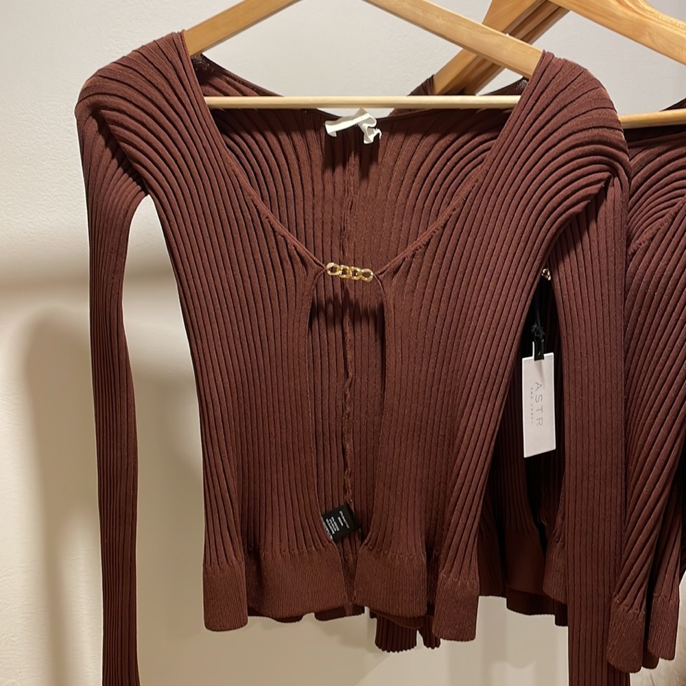 The Angelique Rib Knit Cardigan Top - Picture 6 of 6